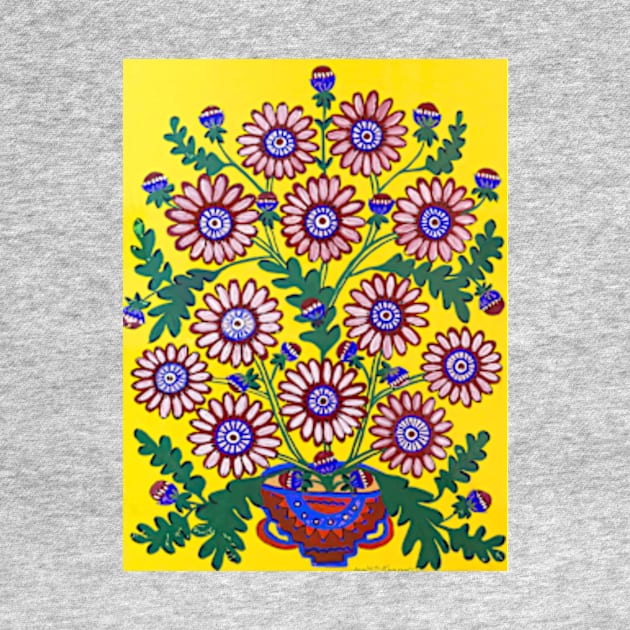 Maria Prymachenko, Flowers for Peace, Ukrainian Folk Art, Naïve Art by ZiggyPrint